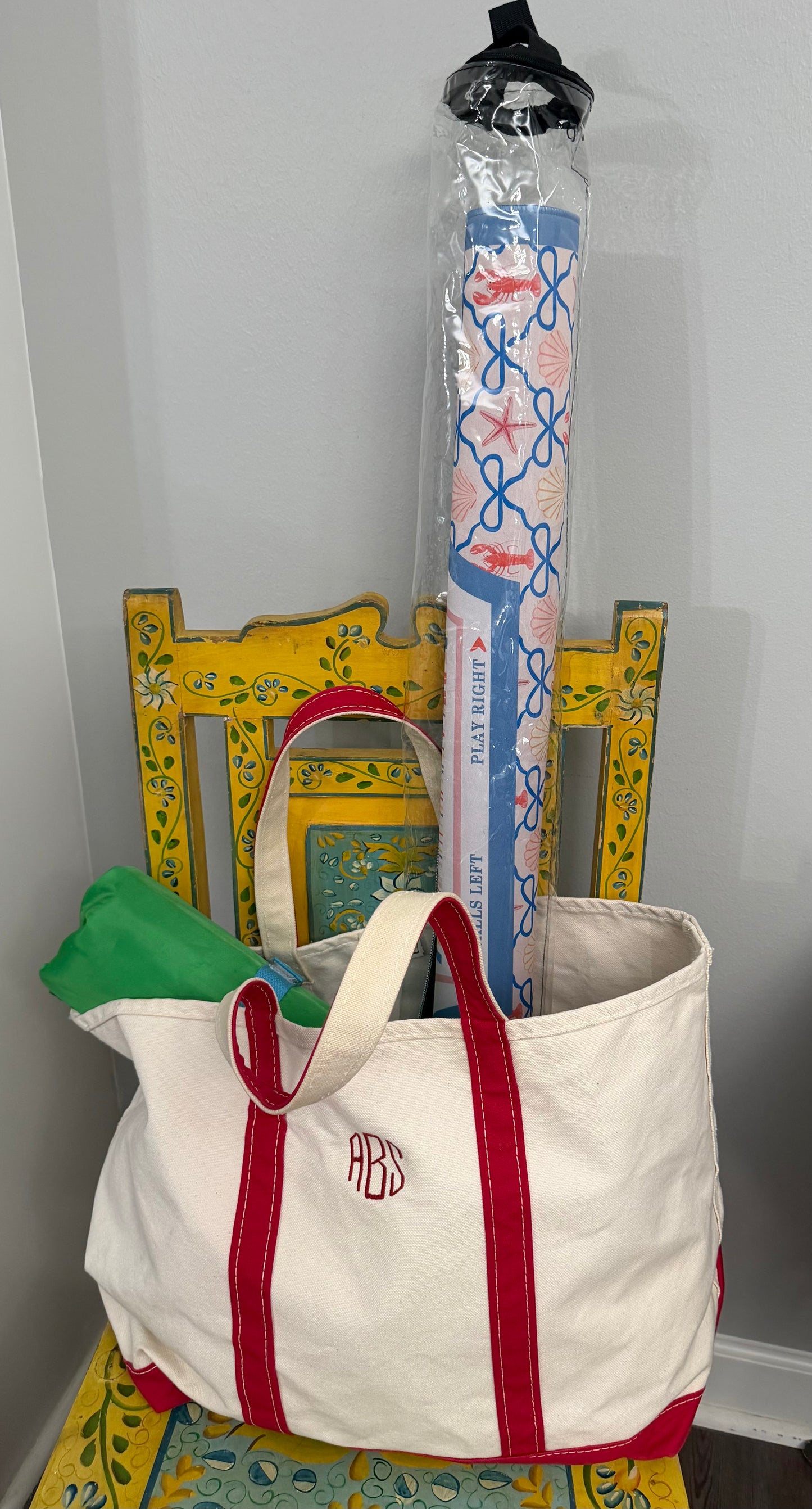Clear Mahjong Mat Bag - Zippered and Foldable