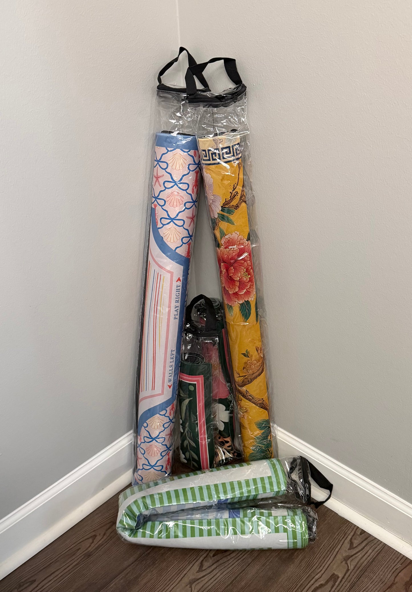 Clear Mahjong Mat Bag - Zippered and Foldable