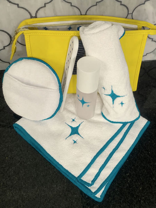 Mahjong Tile Care Kit - Lemon Yellow Bag